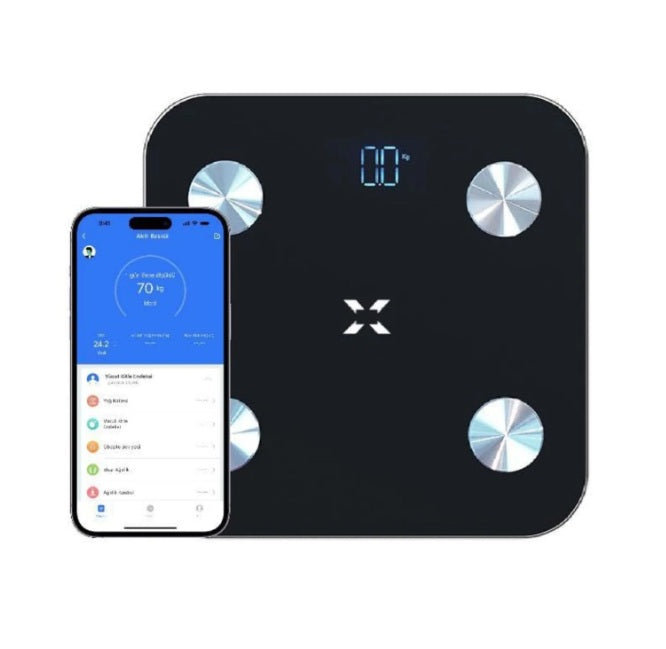 Pèse-personne intelligent numérique X8701-M0 avec analyse corporelle et masse grasse, Bluetooth et application - Contrôle intelligent du poids (Copie)
