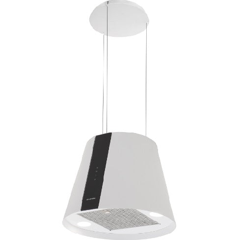 Hotte aspirante îlot Silverline Pure Plus 4386.5.733.04 – Design élégant et technologie intelligente, blanc