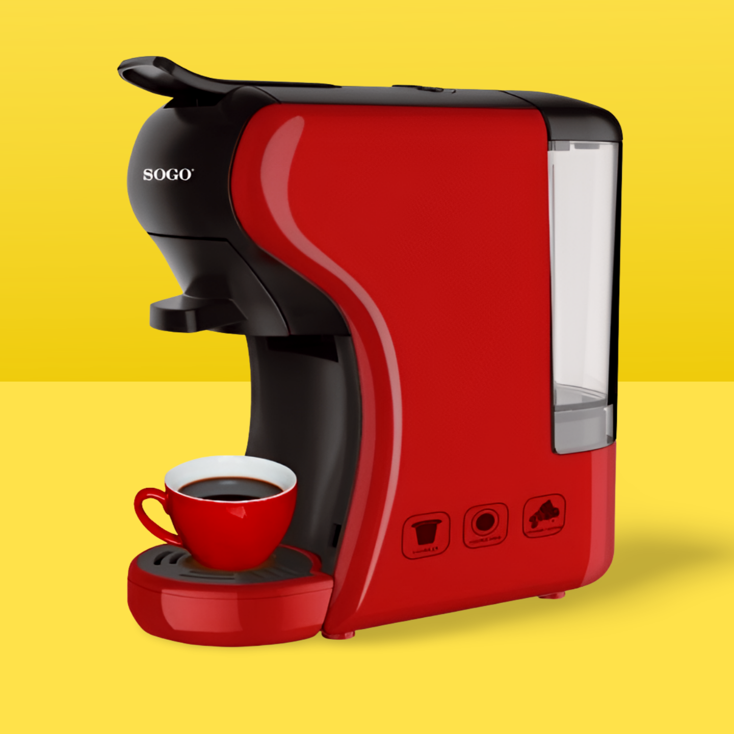 Machine à café compatible SOGO 3-EN-1-ROUGE en promotion 