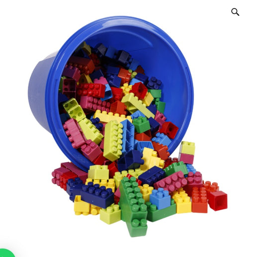 Cubeta Ladrillos 2 kg – 300 Piezas de Colores para Niños