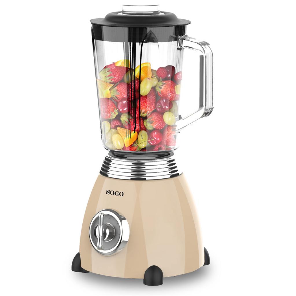 Frullatore in vetro stile vintage 1.5Litri 500W Beige