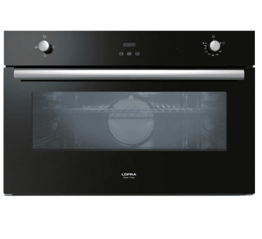 Forno a Gas Incasso Multifunzione Lofra  Made in Italy 90 cm ETNA 6 funzioni Vetro Nero