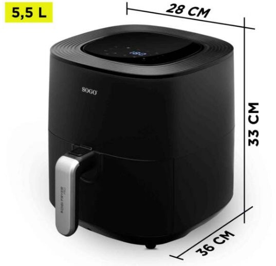 Friggitrice ad Aria Prezzo-Sogo FRE-SS-10816  5.5 L 1700W  PRO