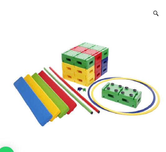 Kit Psicomotor D: Circuitos Motrices Estructurados con Ejes y Ladrillos Estables