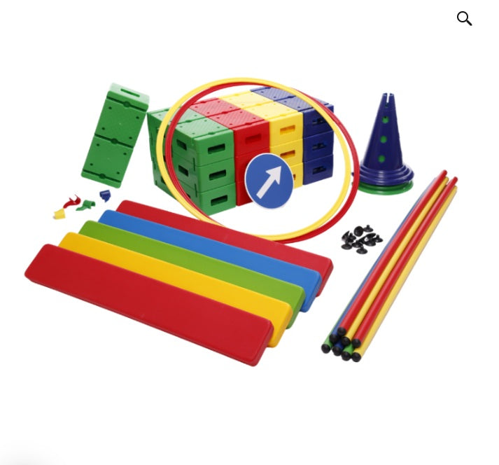 Kit Psychomoteur Évolué : Parcours Moteurs Complets et Interactifs avec Signalétique