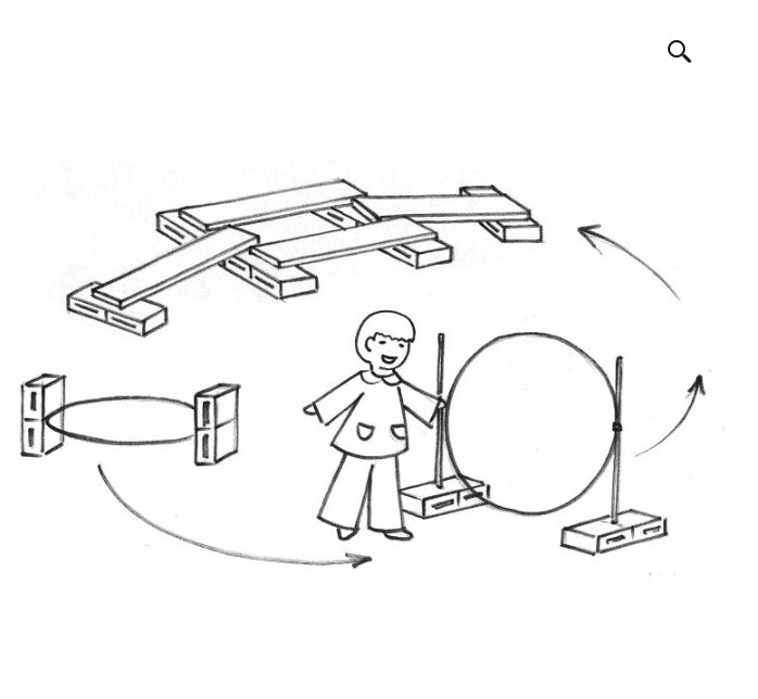 Kit Psychomoteur D : Parcours Moteurs Structurés avec Axes et Briques Stables