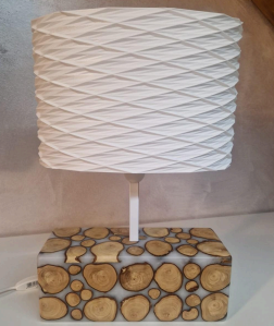 Lámpara de Olivo y Resina Epoxi 35x60x12 cm
