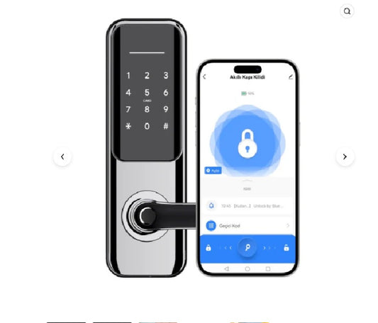 Multifunction Bluetooth Smart Lock in Stainless Steel – Advanced Security for Indoors and Outdoors