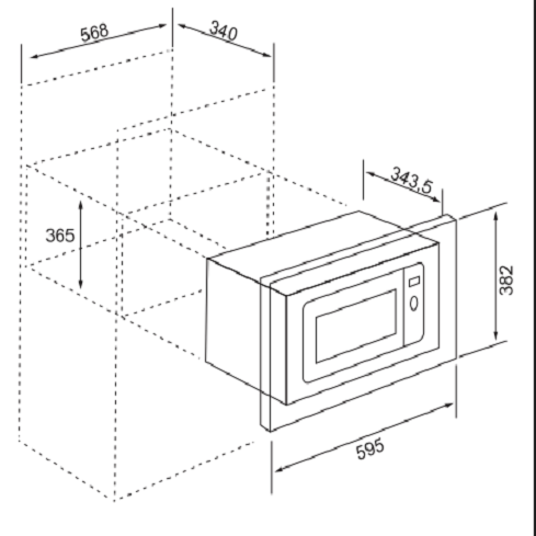 Four à micro-ondes encastrable Silverline MW9012B01 : compact, intelligent et toujours efficace