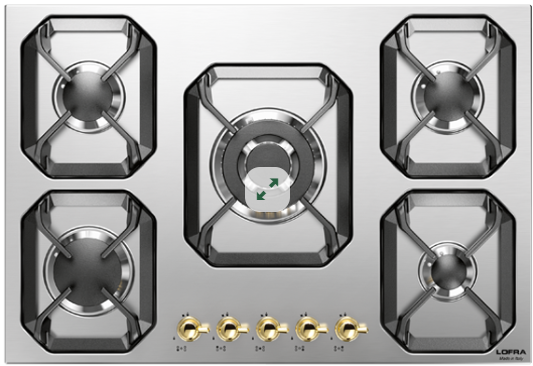 Piano cottura Incasso  Lofra Dolcevita - HRS7A0 DOLCEVITA - Piano Cottura Offerta Inox