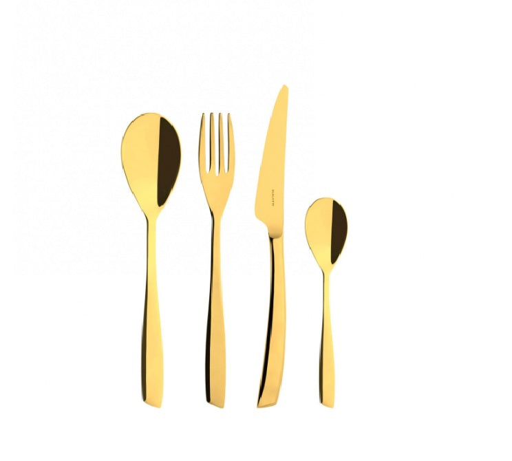 Cubiertos Acero Inoxidable Riviera Gold – Set de 24 piezas en caja Gallery