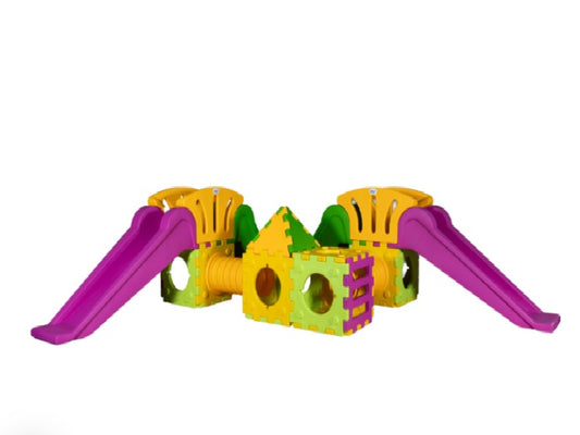 Cubic toy modello g2000 – gioco modulare componibile con 2 scivoli grandi