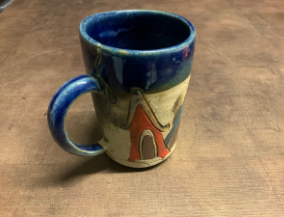 Tasse à thé en céramique peinte à la main - Certificat d'unicité