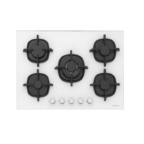Plaque de cuisson en verre 5 feux CS5405W01 Silverline Blanc Garantie 5 ans.